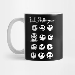 Jack Skeleton Face Moods Funny Mug